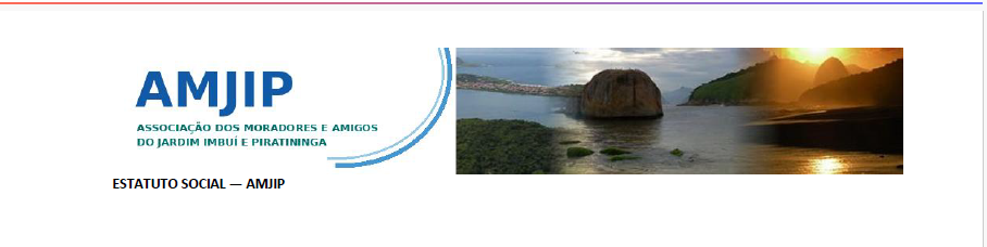 Cabeçalho da AMJIP com vista da Lagoa de Piratininga e do Morro do Elefante
